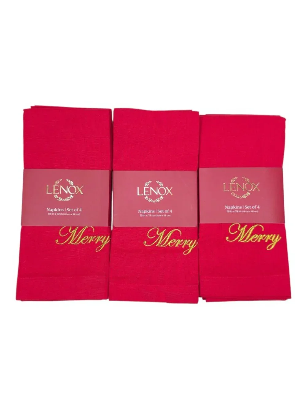 Lenox Holiday Napkins Set Of 12 19